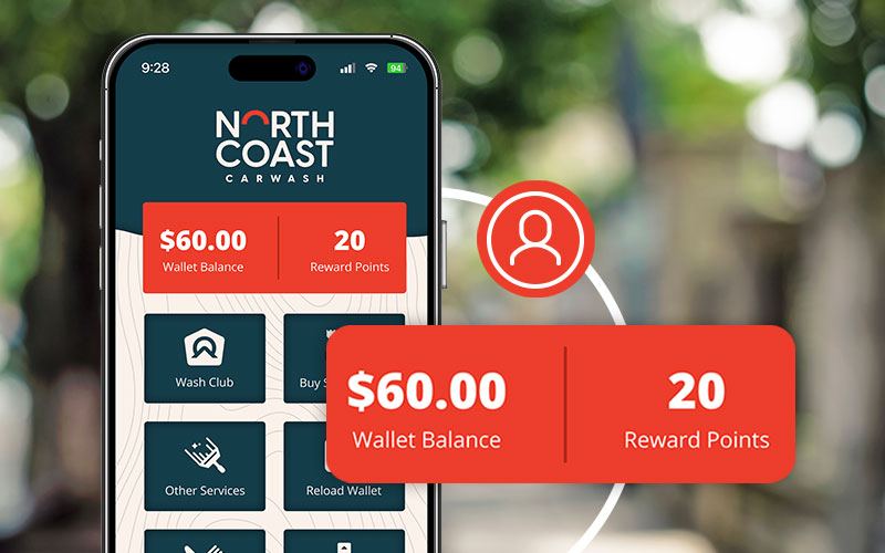 phone displaying beacon mobile app on a phone with a popup of the loyalty program