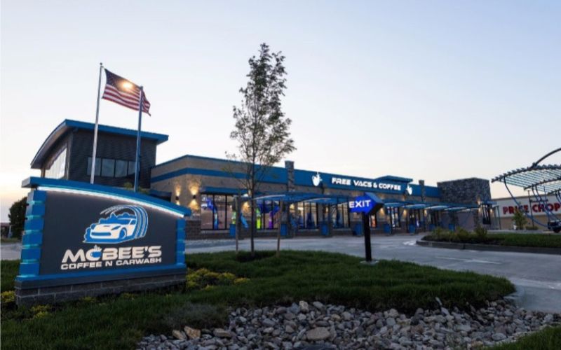 Photo of outside of McBees Carwash