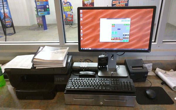 drb pc terminal for car wash staff positions