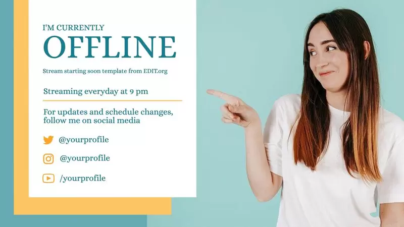 Twitch offline free banner to customize online